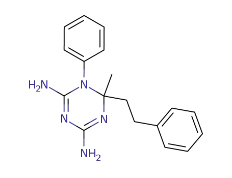 Molecular Structure of 15483-02-0 (6-methyl-1-phenyl-6-(2-phenylethyl)-1,6-dihydro-1,3,5-triazine-2,4-diamine)