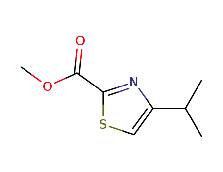 Molecular Structure of 172649-45-5 (2-Thiazolecarboxylic  acid,4-(1-methylethyl)-,methyl  ester)