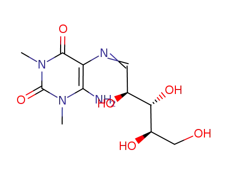 6-Amino-1,3-dimethyl-5-[(2S,3S,4R)-2,3,4,5-tetrahydroxy-pent-(Z)-ylideneamino]-1H-pyrimidine-2,4-dione