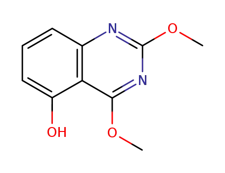 Molecular Structure of 155824-63-8 (5-Quinazolinol, 2,4-dimethoxy- (9CI))