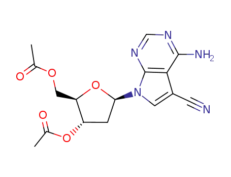 4-amino-7-(2-deoxy-3,5-di-O-acetyl-β-D-erythro-pentofuranosyl)pyrrolo<2,3-d>pyrimidine-5-carbonitrile