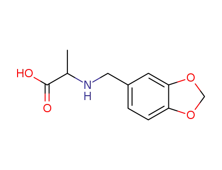 Molecular Structure of 3201-30-7 (2-[(1,3-Benzodioxol-5-yl)methylamino]propionic acid)