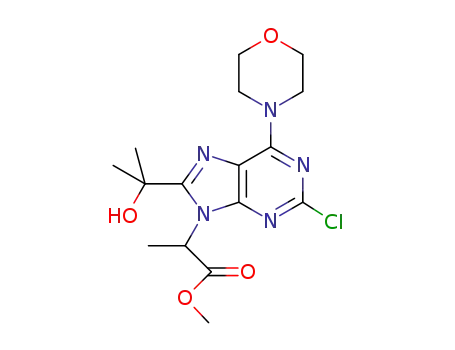 methyl 2-(2-chloro-8-(2-hydroxypropan-2-yl)-6-morpholino-9H-purin-9-yl)propanoate