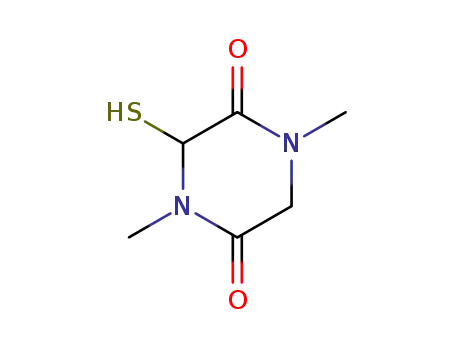 Molecular Structure of 155090-97-4 (2,5-Piperazinedione,3-mercapto-1,4-dimethyl-(9CI))