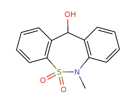 Molecular Structure of 26638-56-2 (6,11-Dihydro-6-methyl-dibenzo[c,f][1,2]thiazepin-11-ol 5,5-Dioxide)