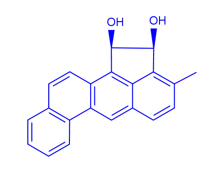 Molecular Structure of 15544-91-9 (1,2-Dihydro-3-methylbenz[j]aceanthrylene-1,2-diol)