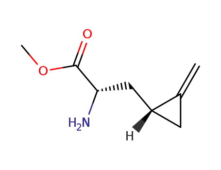 Cyclopropanepropanoic  acid,  -alpha--amino-2-methylene-,  methyl  ester