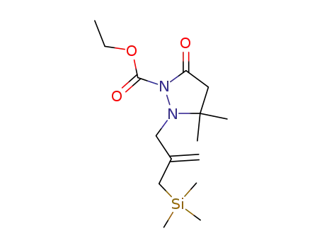 5,5-dimethyl-1-<2-<(trimethylsilyl)methyl>-2-propenyl>-3-pyrazolidinone-2-carboxylic acid ethyl ester