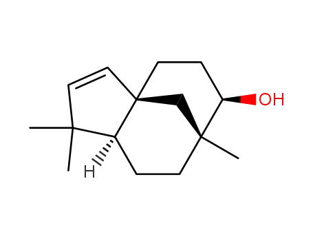 Molecular Structure of 92760-17-3 ((1R,5S,8R,9R)-4,4,8-trimethylbicyclo<6.3.1.0<sup>1,5</sup>>dodeca-2-en-9-ol)