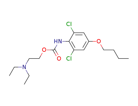 Molecular Structure of 15483-08-6 (2-(diethylamino)ethyl (4-butoxy-2,6-dichlorophenyl)carbamate)