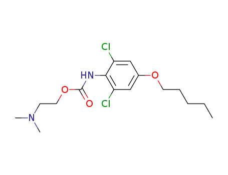 Molecular Structure of 15483-05-3 (2-(dimethylamino)ethyl [2,6-dichloro-4-(pentyloxy)phenyl]carbamate)
