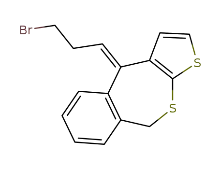 Molecular Structure of 155672-51-8 (4-(3-bromopropylidene)-4,9-dihydrothieno[2,3-c][2]benzothiepine)