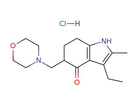 Indol-4(5H)-one,3-ethyl-6,7-dihydro-2-methyl-5-(morpholinomethyl)-,monohydrochloride