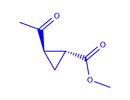 Molecular Structure of 178033-26-6 (Cyclopropanecarboxylic acid, 2-acetyl-, methyl ester, (1R-cis)- (9CI))