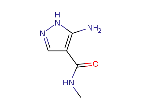Molecular Structure of 77937-05-4 (1H-Pyrazole-4-carboxamide,3-amino-N-methyl-(9CI))