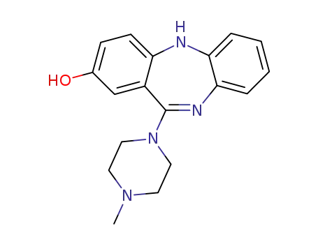 Molecular Structure of 156632-07-4 (11-(4-METHYL-PIPERAZIN-1-YL)-5H-DIBENZO[B,E][1,4]DIAZEPIN-2-OL)