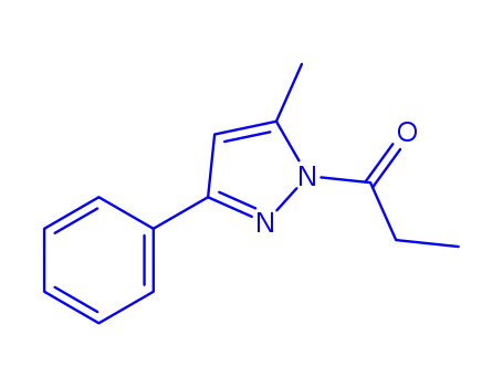 Molecular Structure of 155688-81-6 (5-methyl-3-phenyl-1-propionyl-1H-pyrazole)