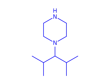 Molecular Structure of 178613-30-4 (Piperazine, 1-[2-methyl-1-(1-methylethyl)propyl]- (9CI))