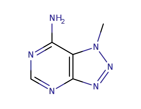 Molecular Structure of 17801-64-8 (1H-1,2,3-Triazolo[4,5-d]pyrimidin-7-amine, 1-methyl- (9CI))