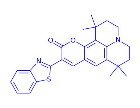 10-(2-Benzothiazolyl)-2,3,6,7-tetrahydro-1,1,7,7-tetramethyl-1H,5H,11H-(1)-benzopyropyrano(6,7-8-ij)quinolizin-11-one