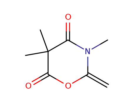Molecular Structure of 10073-67-3 (3,5,5-trimethyl-2-methylene-[1,3]oxazinane-4,6-dione)