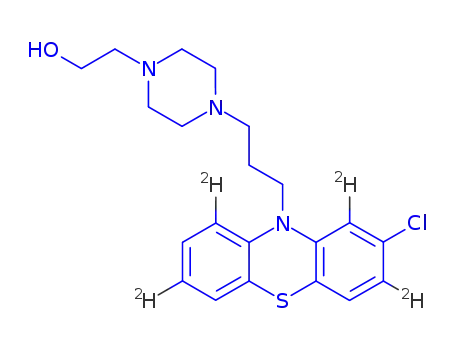 Molecular Structure of 155593-75-2 (PERPHENAZINE-D4 (PHENOTHIAZINE-1,3,7,9-D4))