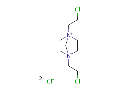 Molecular Structure of 15567-82-5 (1,4-bis(2'-chloroethyl)-1,4-diazabicyclo(2.2.1)heptane)