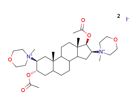 (3alpha,5alpha,8xi,9xi,14xi,17beta)-3,17-bis(acetyloxy)-2,16-bis(4-methylmorpholin-4-ium-4-yl)androstane diiodide