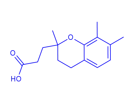 Molecular Structure of 178167-77-6 (3-(2,7,8-trimethyl-chroman-2-yl)-propionic acid)