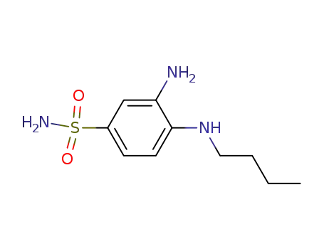 Molecular Structure of 1565-51-1 (3-AMINO-4-BUTYLAMINO-BENZENESULFONAMIDE)