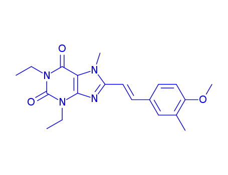 (E)-1,3-Diethyl-8-(4-methoxy-3-methylstyryl)-7-methylxanthine