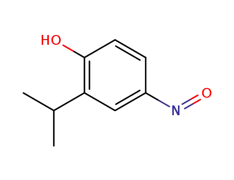 Molecular Structure of 15640-53-6 (Phenol, 2-(1-methylethyl)-4-nitroso- (9CI))