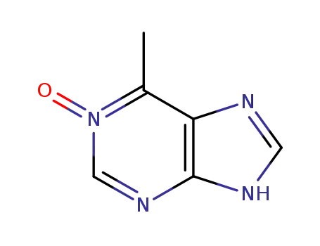 Molecular Structure of 28199-56-6 (1H-Purine, 6-methyl-, 1-oxide (9CI))