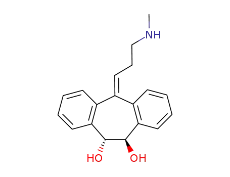 Molecular Structure of 1562-52-3 (cis-10,11-Dihydro-5-[3-(methylamino)propylidene]-5H-dibenzo[a,d]cycloheptene-10,11-diol)