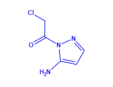 Molecular Structure of 155347-68-5 (1H-Pyrazol-5-amine, 1-(chloroacetyl)- (9CI))