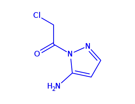 1H-Pyrazol-5-amine, 1-(chloroacetyl)- (9CI)
