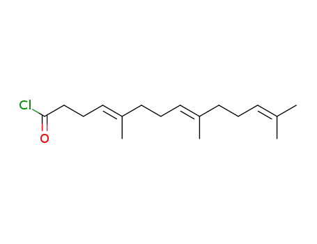 Molecular Structure of 76936-45-3 (5,9,13-trimethyl-tetradeca-4,8,12-trienoyl chloride)