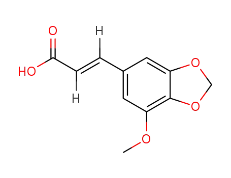 Molecular Structure of 871898-08-7 (3-METHOXY-4,5-METHYLENEDIOXYCINNAMIC ACID)