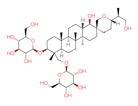 b-D-Glucopyranoside,(1R,2S,4aR,4bR,6'S,6aR,7R,8S,10aR,10bR,12aS)-7-[(b-D-glucopyranosyloxy)methyl]octadecahydro-1-hydroxy-6'-[(1S)-2-hydroxy-1-methylethyl]-4a,4b,7,10a-tetramethylspiro[chrysene-2(1H),3'(4'H)-[2H]pyran]-8-yl(9CI)
