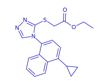 Acetic acid, 2-[[4-(4-cyclopropyl-1-naphthalenyl)-4H-1,2,4-triazol-3-yl]thio]-, ethyl ester