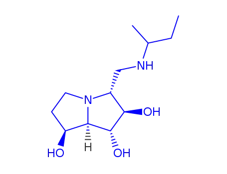 Molecular Structure of 156205-80-0 (1H-Pyrrolizine-1,2,7-triol, hexahydro-3-(1-methylpropyl)aminomethyl-)