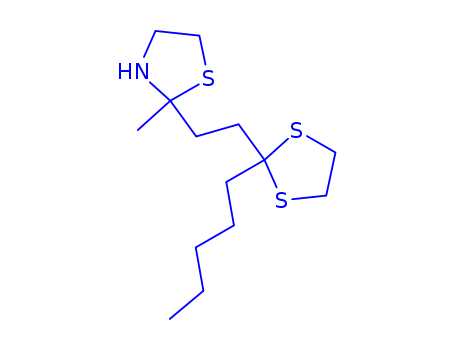 Thiazolidine,2-methyl-2-[2-(2-pentyl-1,3-dithiolan-2-yl)ethyl]-