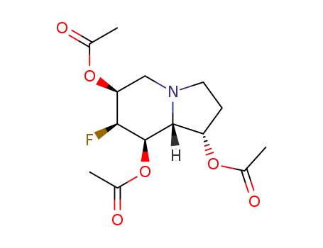1,6,8-Indolizinetriol, 7-fluorooctahydro-, triacetate (ester), 1S-(1.alpha.,6.beta.,7.beta.,8.beta.,8a.beta.)-