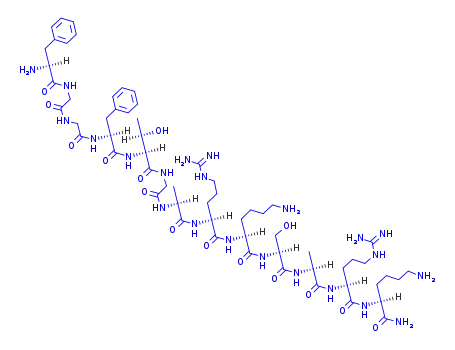 Molecular Structure of 178064-02-3 (NOCICEPTIN (1-13) AMIDE)