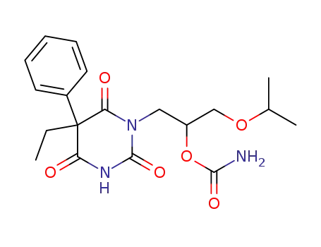 Molecular Structure of 64038-12-6 (1-[2-(Aminocarbonyloxy)-3-isopropoxypropyl]-5-ethyl-5-phenyl-2,4,6(1H,3H,5H)-pyrimidinetrione)