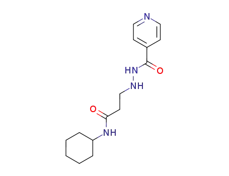 Molecular Structure of 15563-10-7 (N-cyclohexyl-3-[2-(pyridin-4-ylcarbonyl)hydrazinyl]propanamide)