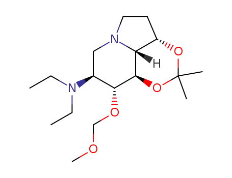 1,3-Dioxino4,5,6-hiindolizin-8-amine, N,N-diethyloctahydro-9-(methoxymethoxy)-2,2-dimethyl-, 3aS-(3a.alpha.,8.alpha.,9.beta.,9a.beta.,9b.alpha.)-