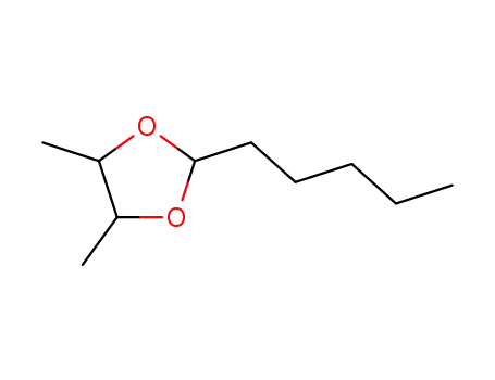 Molecular Structure of 155639-75-1 (4,5-dimethyl-2-pentyl-1,3-dioxolane)