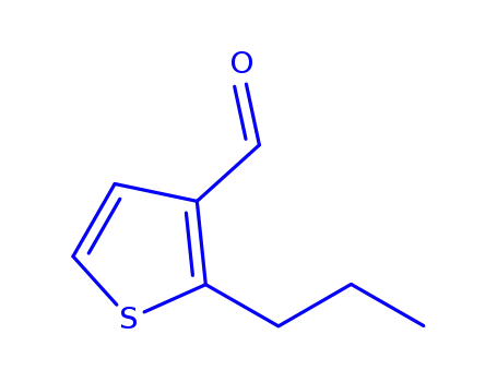 Molecular Structure of 156386-51-5 (3-Thiophenecarboxaldehyde, 2-propyl- (9CI))