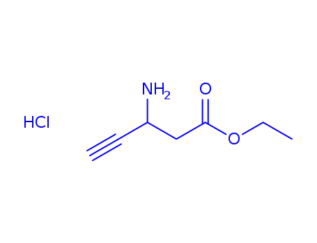 Molecular Structure of 154772-45-9 (ETHYL (S)-3-AMINOPENT-4-YNOATE HYDROCHLORIDE)
